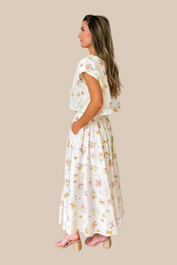 Picture Perfect Floral Two Piece Set - Cream