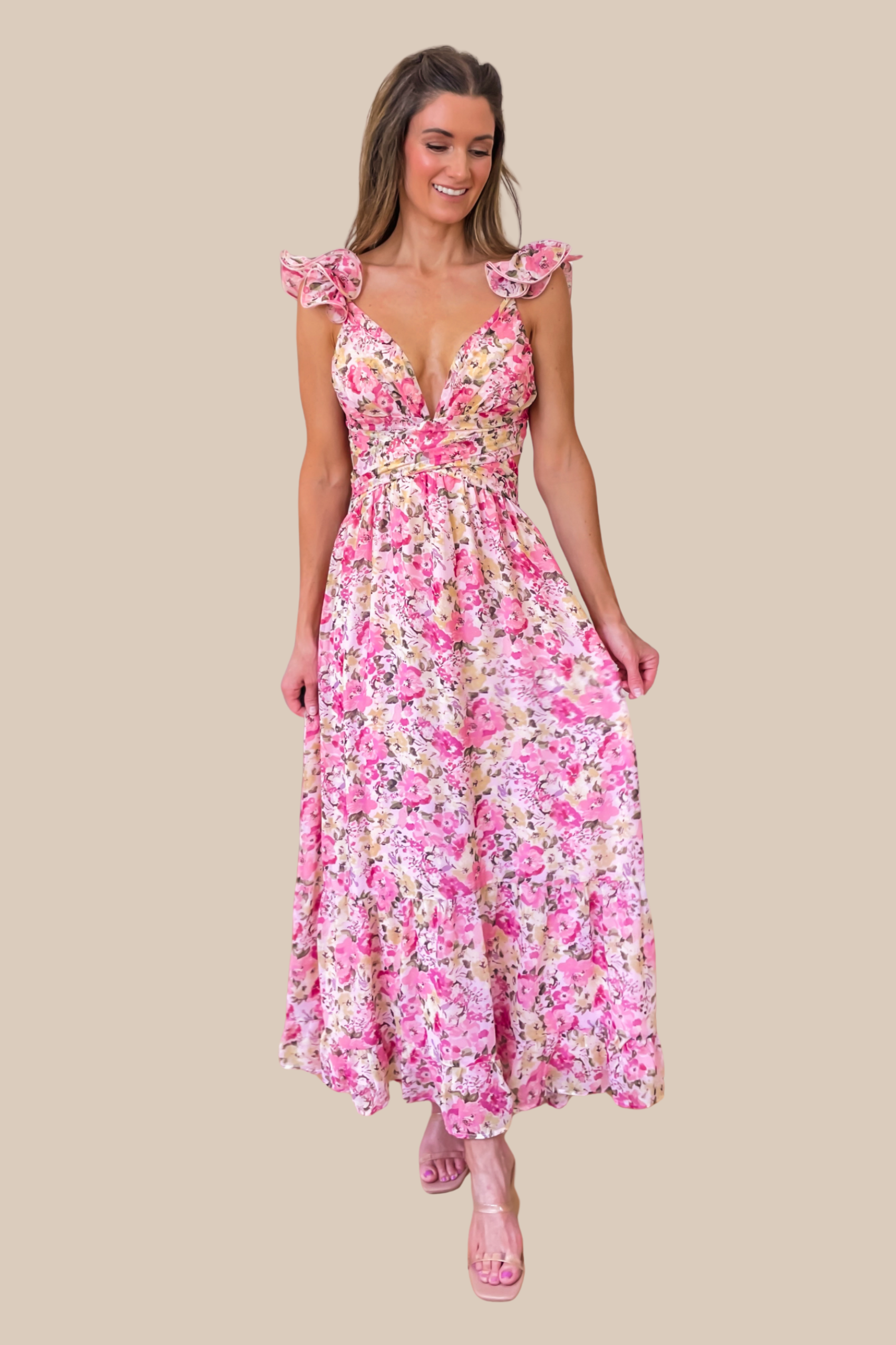 Summer Blooms Midi Dress