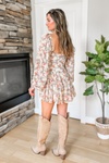 Sweet Magnolia Floral Long Sleeve Romper - Cream