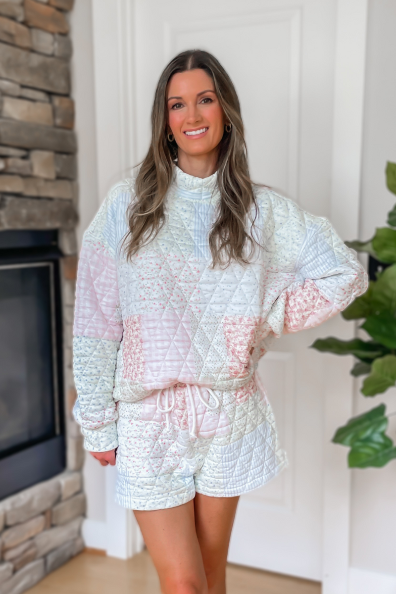 Cozy Quilted Pastel Shorts