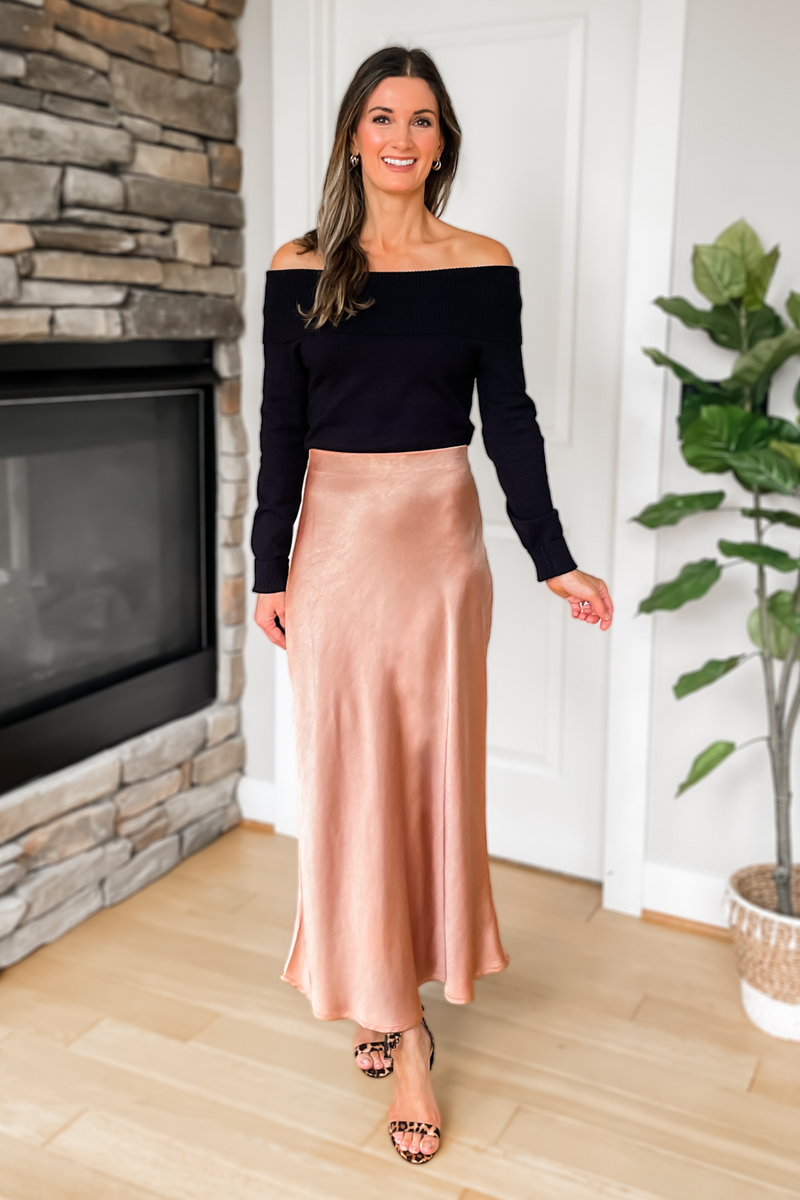 Date Night Maxi Skirt - Copper – Ivy & Olive Boutique Date Night Maxi Skirt - Copper – Ivy & Olive Boutique