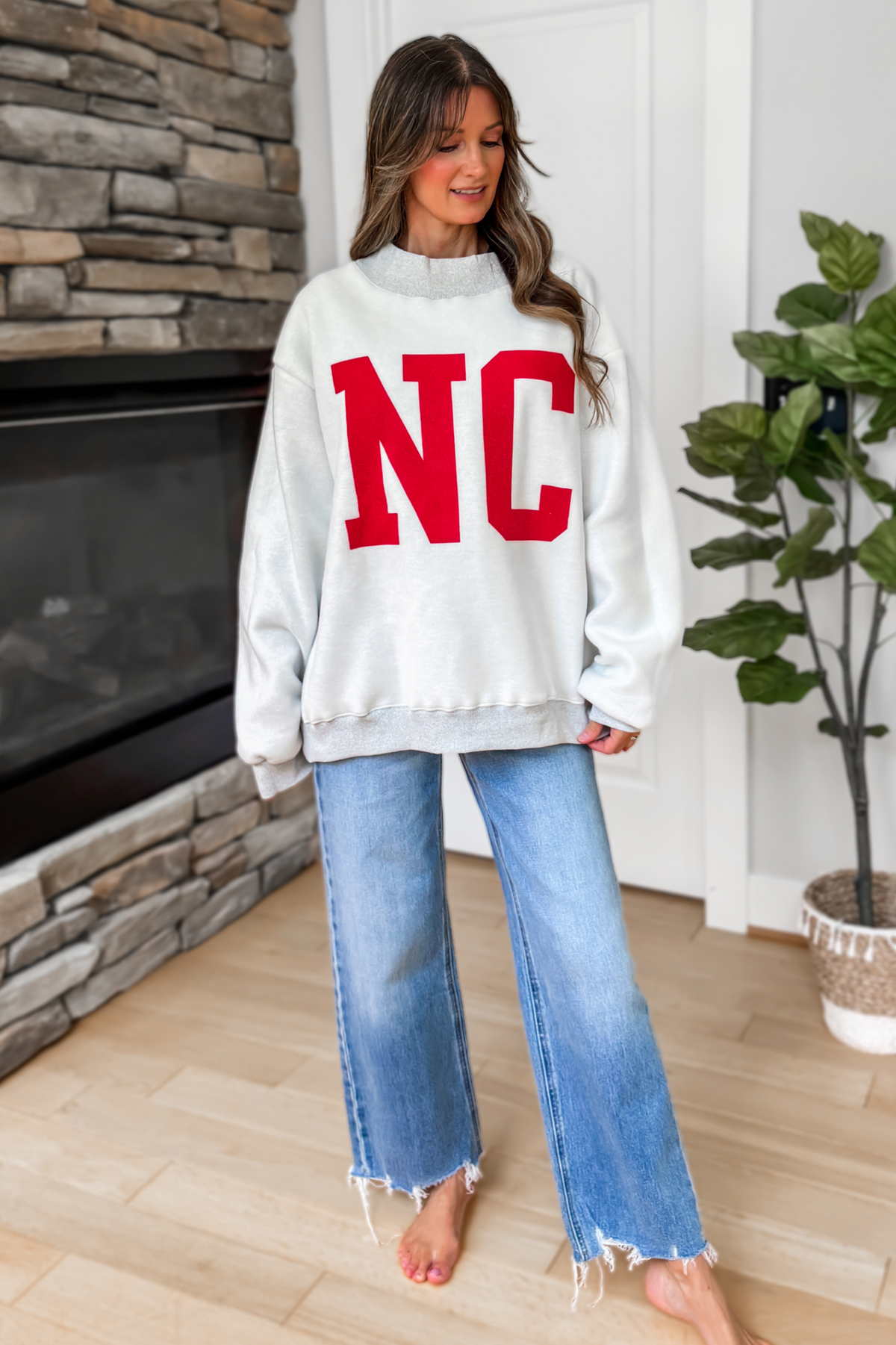 North Carolina Reversible Mock Neck Sweatshirt - restock!