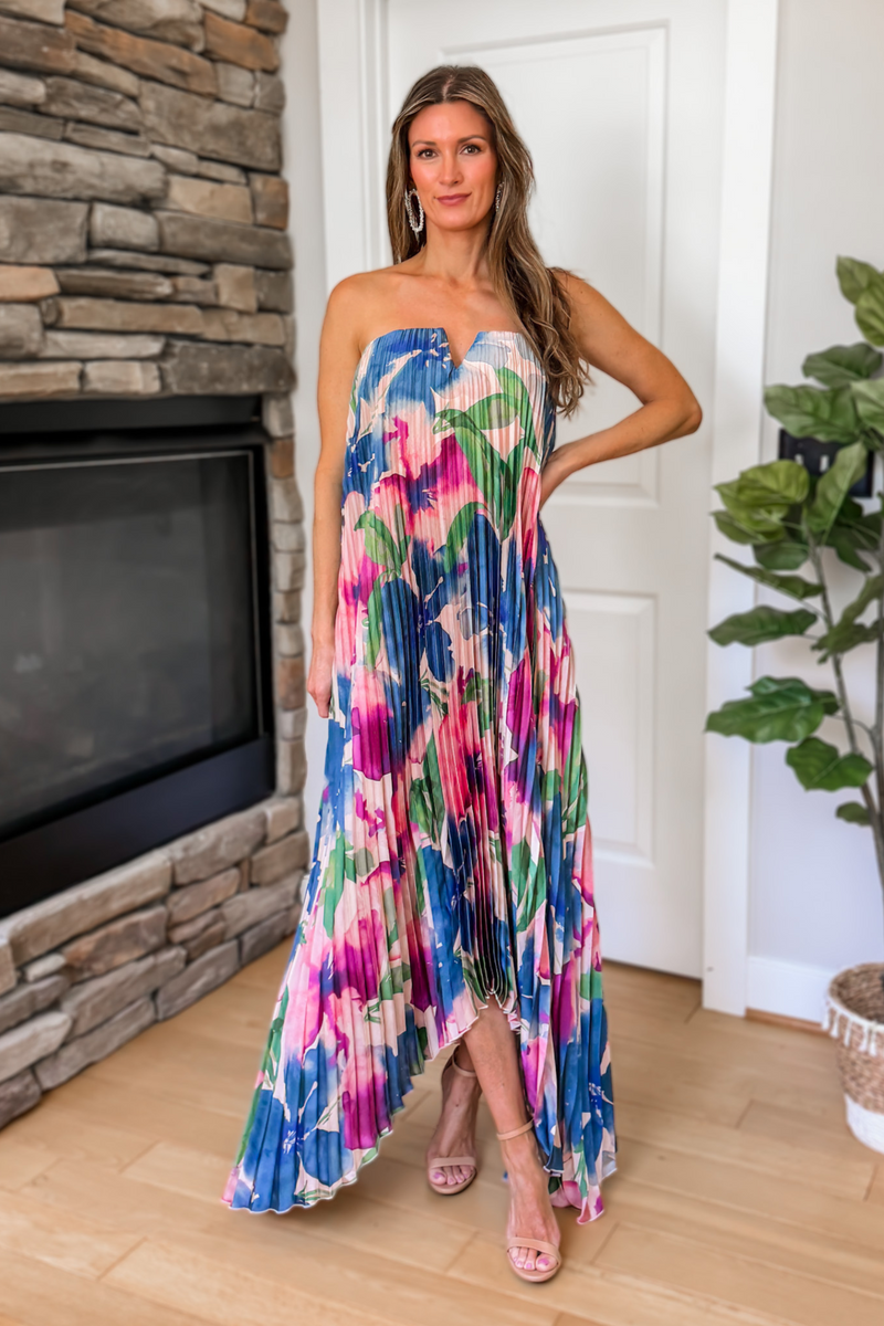 floral high low maxi dress Ava Presley 42360 High Low Floral Print Formal Prom Dress