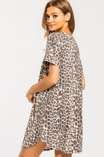 Stay Wild Leopard Waffle Knit Dress - SALE