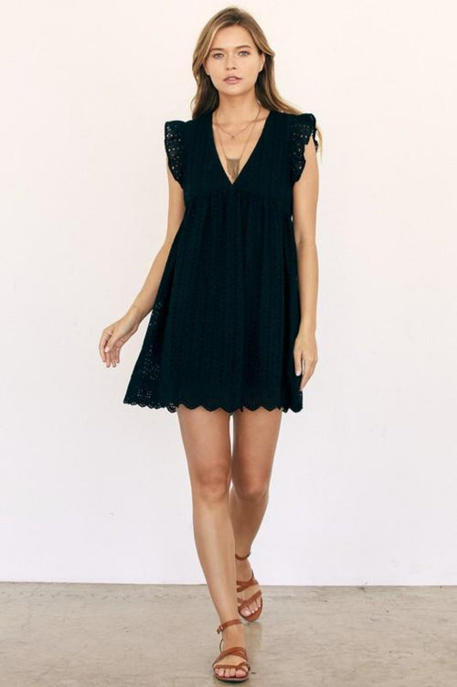 One Love Black Romper Dress - SALE