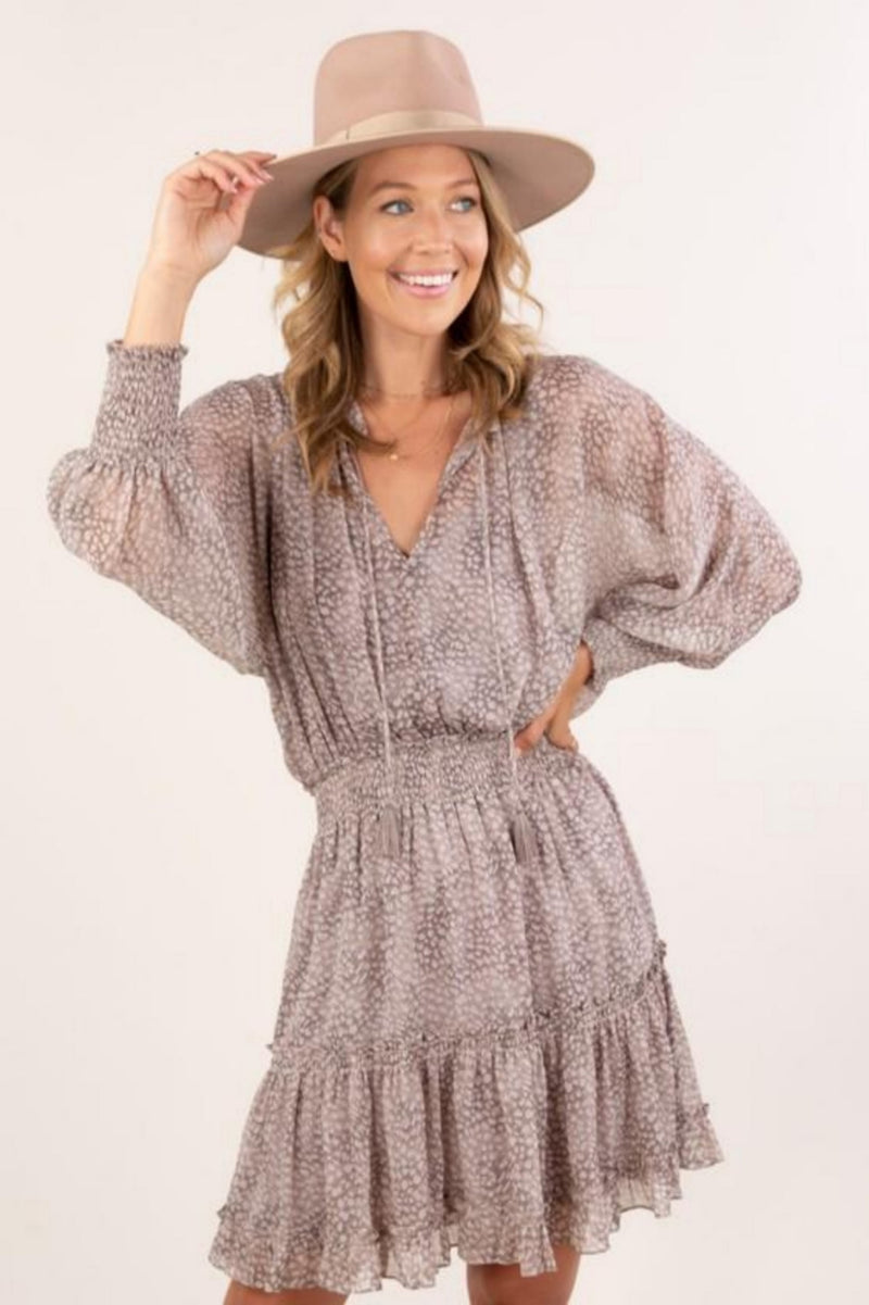 Look At Me Now Taupe Dress - FINAL SALE