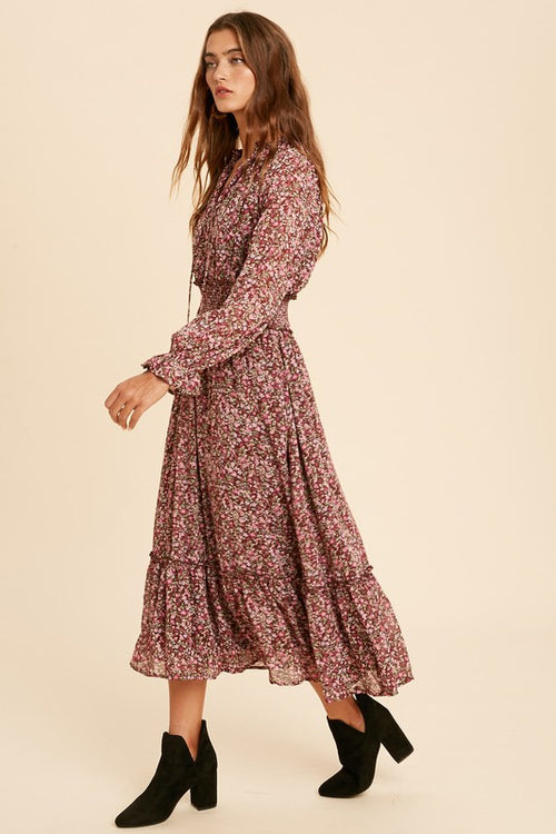 Sunday Stroll Mauve Floral Print Dress - SALE