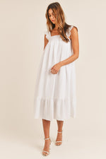 Joyful Pursuits White Midi Dress - SALE