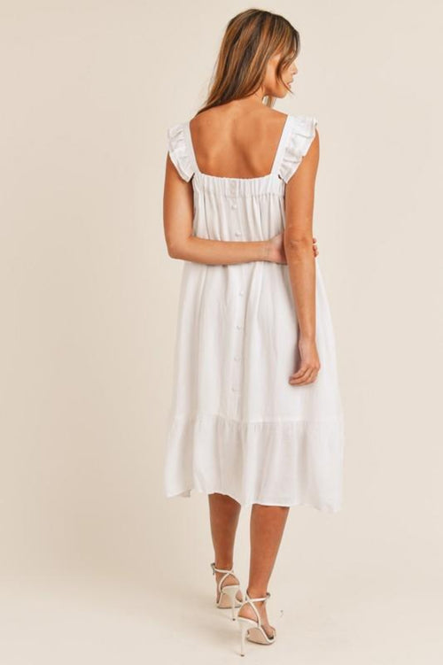 Joyful Pursuits White Midi Dress - FINAL SALE