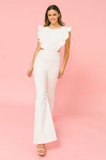 Forever Yours White Denim Jumpsuit