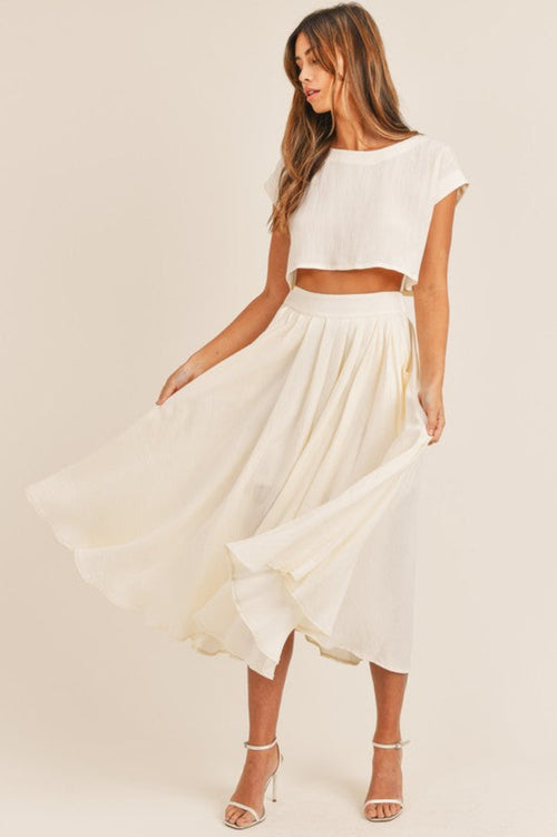 Dare To Be Cream Two Piece Set