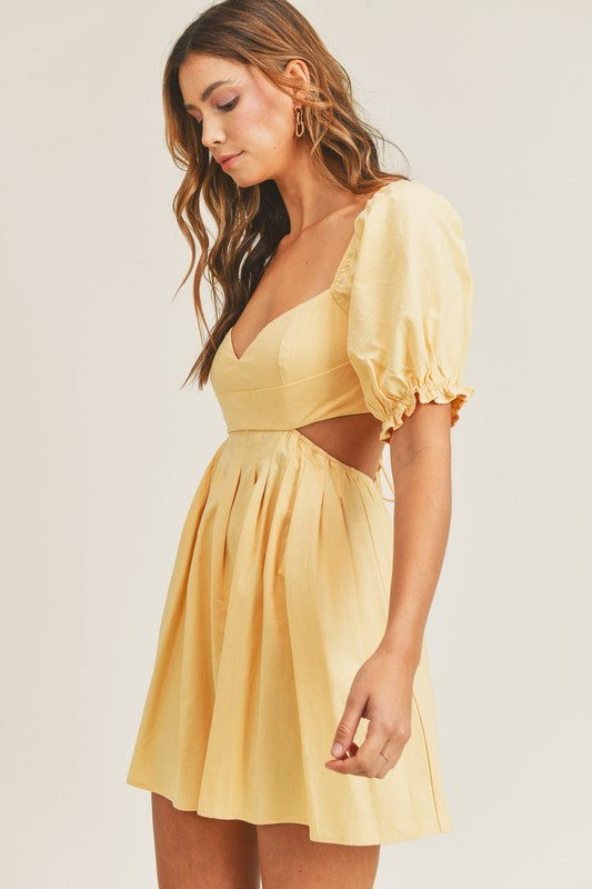 Perfect Sunset Yellow Mini Dress - Small Perfect Sunset Yellow Mini Dress - Small