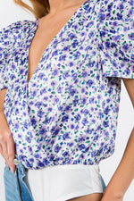 Timing Is Everything Purple Floral Bodysuit - SALE