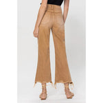 Happy Place 90's Crop Flare Jeans - Camel - Restock!