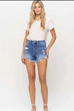 Fun and Free High Rise Distressed Jean Shorts - SALE
