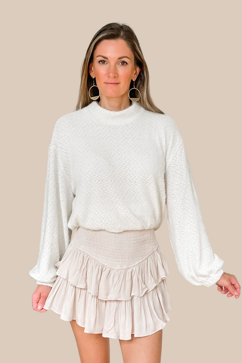 Another Day Ivory Fuzzy Sweater - SALE