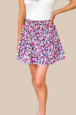 Just For Fun Floral Mini Skirt - SALE