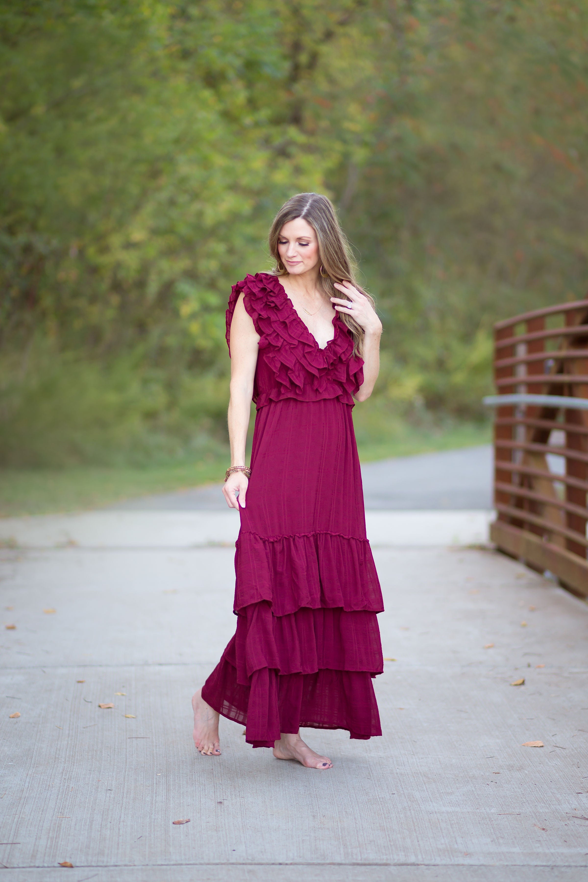 wine color maxi dress Velvi - Sydney Maxi Dress - Wine Tulle Dress