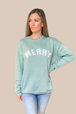 Merry Sweatshirt-Heather Sage - SALE