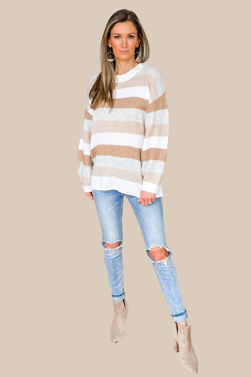 Keep It Simple Striped Sweater - SALE