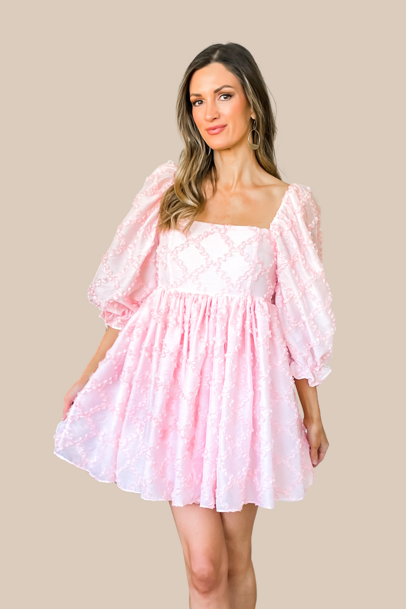 Pink cheap babydoll dress