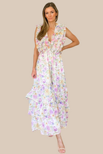 Define The Moment White Floral Maxi Dress
