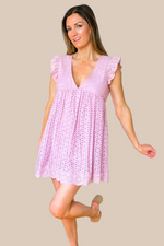 One Love Lavender Romper Dress - SALE