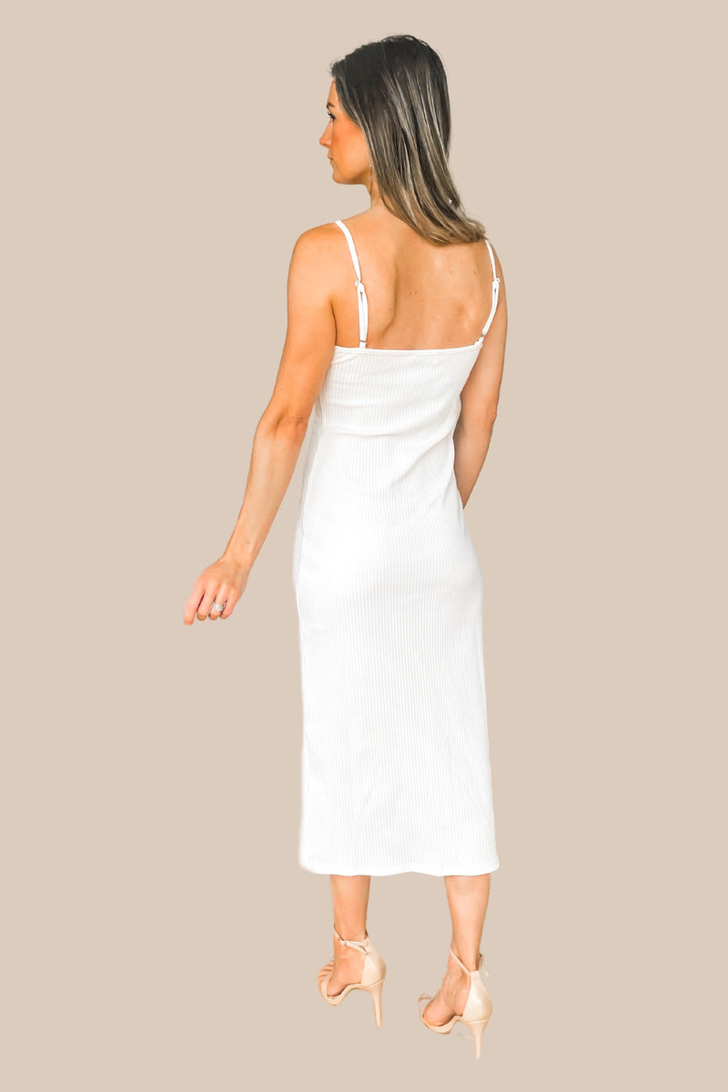 Madison White Ribbed Knit Midi Dress - SALE Ivy & Olive Boutique Madison White Ribbed Knit Midi Dress - SALE Ivy & Olive Boutique