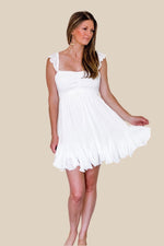 Go With The Flow White Mini Dress